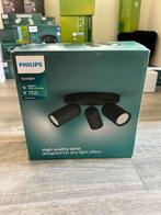 Philips Plafondspot 3 Lichts Rond Badkamer Zwart, Ophalen of Verzenden, Nieuw
