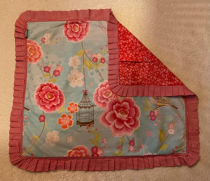 Pip Studio Kussensloop Birds in Paradise blauw aqua, Antiek en Kunst, Antiek | Kleden en Textiel, Ophalen of Verzenden