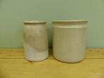2 antiek Franse potten grespotten grijs *Couleur Brocante*, Ophalen of Verzenden