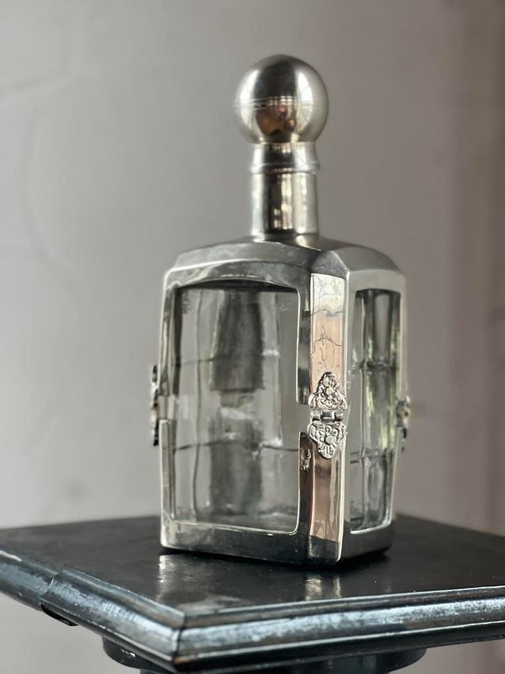 Antieke whiskey karaf, bijzonder exemplaar, Antiek en Kunst, Antiek | Glas en Kristal, Ophalen of Verzenden