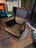 Lederen Ikea Strandmon stoel / Fauteuils in nieuwstaat leer, Huis en Inrichting, Leer, Zo goed als nieuw, Ophalen
