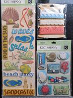 3x K&Company EMBELLISHMENT STICKER ZON ZEE STRAND PLANNER, Ophalen of Verzenden, Nieuw, Versiering of Embellishment, Overige merken