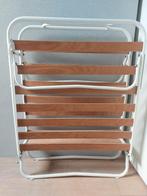 Opklapbaar logeerbed met lattenbodem, Huis en Inrichting, Ophalen, Gebruikt, Eenpersoons, Wit