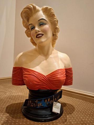 Uniek Marylin Monroe buste/borstbeeld 66 cm hoog