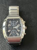 Seiko horloge tonneau chronograph, Staal, Polshorloge, Ophalen of Verzenden, Zo goed als nieuw
