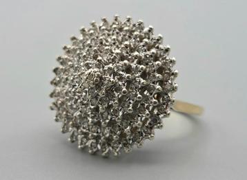 Gouden Vintage ring met 99 diamanten Ca: 1.00 ct. 2025/453 beschikbaar voor biedingen