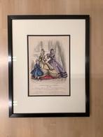 3 Mooie antieke mode prenten nieuw ingelijst, Antiek en Kunst, Ophalen of Verzenden