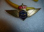 Mooi Blauw Emaille Rood koper Junior K L M Skipper Broche, Ophalen of Verzenden, Zo goed als nieuw, Transport