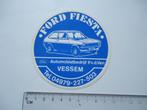 sticker oud Ford Fiesta dealer Vessem P d VEN auto oldtimer, Verzenden, Zo goed als nieuw, Bedrijf of Vereniging