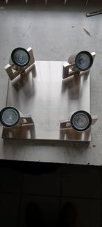 Halogeen Plafondspot - 4 Spots, Ophalen, Zo goed als nieuw, Metaal, Modern