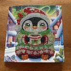 Diamond painting kerstkaart pinguin met kopje, Hobby en Vrije tijd, Kaarten | Zelfgemaakt, Ophalen of Verzenden, Nieuw