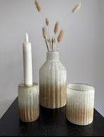 Set aanbieding - Vaas met kaarshouder en waxinelichthouder, Overige kleuren, Veens Living, Nieuw, Glas