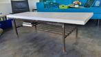 Salontafel met stalen frame, Ophalen, Overige materialen, Gebruikt, 100 tot 150 cm