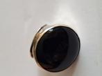 Zilveren ring met grote onyx nieuw, Nieuw, Ophalen of Verzenden, 17 tot 18, Dame