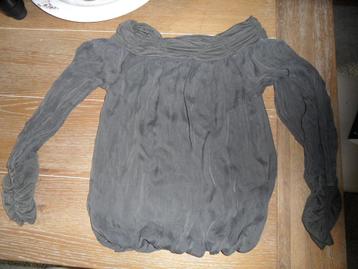 Sportieve damesblouse, maat M, grijsgroen beschikbaar voor biedingen