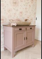 Mooie sfeervolle authentieke Pink Clay Marble commode 1905, Voetruimte, Minder dan 50 cm, Commode, Ophalen