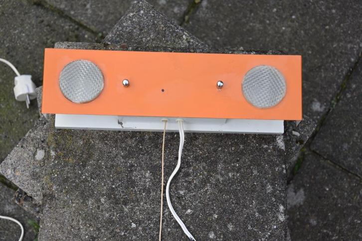 Vintage Wandlamp / Bedlamp, Huis en Inrichting, Lampen | Wandlampen, Gebruikt, Glas, Kunststof, Metaal, Overige materialen, Ophalen