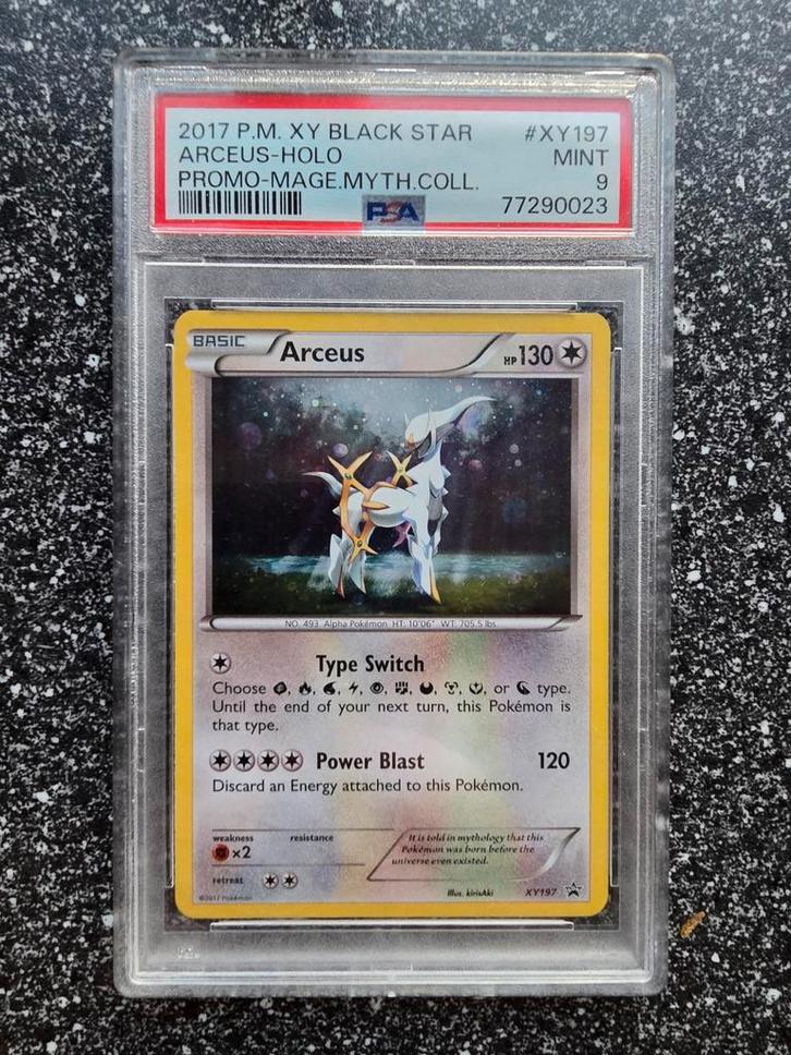 Arceus XY197 Promo PSA 9 - Pokémonkaart, Hobby en Vrije tijd, Verzamelkaartspellen | Pokémon, Zo goed als nieuw, Losse kaart, Foil