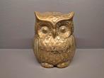Bronzen spaarpot uil 1 Kilo, Ophalen of Verzenden, Zo goed als nieuw, Steen, Aardewerk of Keramiek, Dier