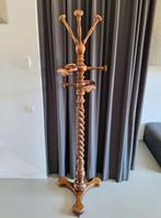 vintage zware getorste houten staande kapstok hout h= 195cm, Huis en Inrichting, Woonaccessoires | Kapstokken, Ophalen, Zo goed als nieuw