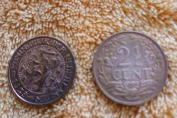 Oude Nederlandse Munten 2 stuks beschikbaar voor biedingen