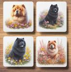 Chow Chow Lente onderzetters met houder, Ophalen of Verzenden, Nieuw, Glas of Kopje