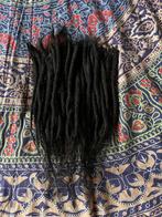 30 zwarte nieuwe human hair dread extensions 35-40cm 180€, Ophalen of Verzenden, Nieuw, Pruik of Haarverlenging