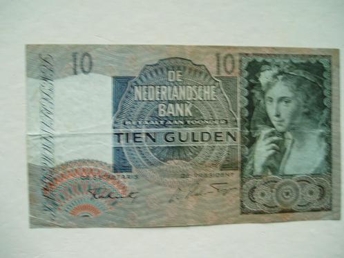 502. Nederland, 10 gulden 1942., Postzegels en Munten, Bankbiljetten | Nederland, Los biljet, 10 gulden, Verzenden