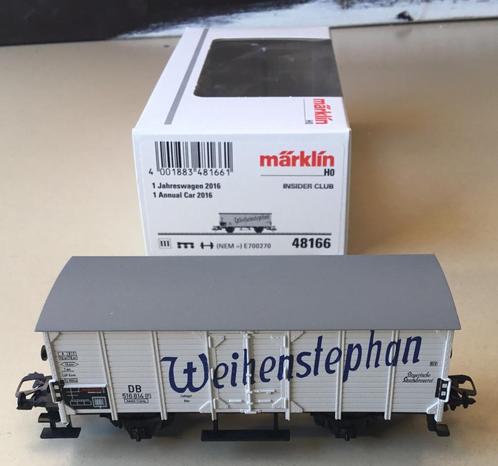 MäRKLIN H0 48166 BIERKOELWAGEN WEIHENSTEPHAN Insider 2016 N, Hobby en Vrije tijd, Modeltreinen | H0, Nieuw, Wagon, Wisselstroom