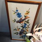 Borduur Schilderij Vogels en Bloemen, Ophalen of Verzenden, Gebruikt, Handborduren, Overige typen