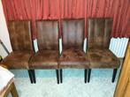 Eetkamer stoelen, Huis en Inrichting, Stoelen, Ophalen, Gebruikt, Bruin, Vier