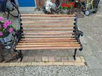 Tuinbankje  met gietijzeren zijkanten, Tuin en Terras, Ophalen, Zo goed als nieuw, Metaal