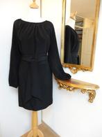 LaDress, satijnen jurkje met sash, maat M, kan ook bij L, Maat 38/40 (M), Zwart, Nieuw, Ophalen of Verzenden