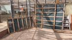 Tuinscherm met geperforeerde aluminium paneel, Ophalen, Gebruikt, Aluminium
