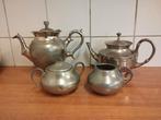 Antiek metalen koffie en thee set, Antiek en Kunst, Antiek | Servies compleet, Ophalen of Verzenden
