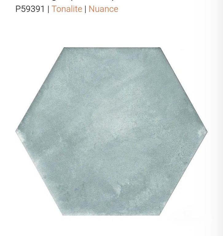 Tonalite  Nuance Salvia Hexagon, Doe-het-zelf en Verbouw, Tegels, Nieuw, Wandtegels, Keramiek, Minder dan 20 cm, Minder dan 20 cm