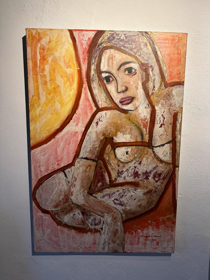 Schilderij - Martha Mas - 1991, Antiek en Kunst, Kunst | Schilderijen | Modern, Ophalen