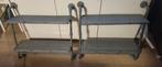 2 stoere wandrekken steigerpijp, Ophalen, Gebruikt