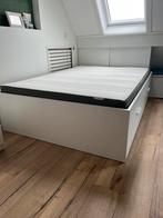 IKEA Brimnes bed 140x200 INCL fijn matras, Ophalen, Wit, Tweepersoons, 140 cm
