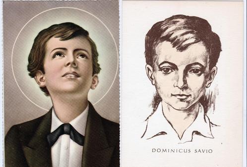 2x San Dominicus Savio 1842-1857, Verzamelen, Ansichtkaarten | Themakaarten, Ongelopen, 1960 tot 1980, Sterren en Beroemdheden