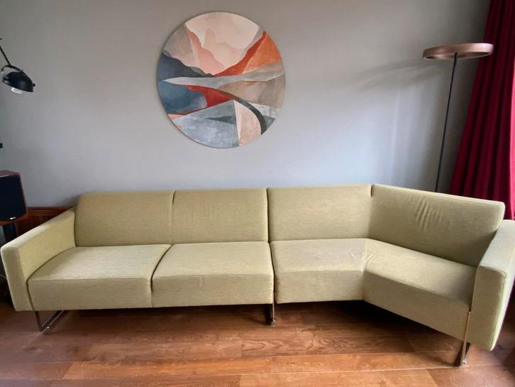 Artifort Mare Bank - Lichtgroen met Slijtage, Huis en Inrichting, Banken | Bankstellen, Gebruikt, Hoekbank, Vierpersoons of meer