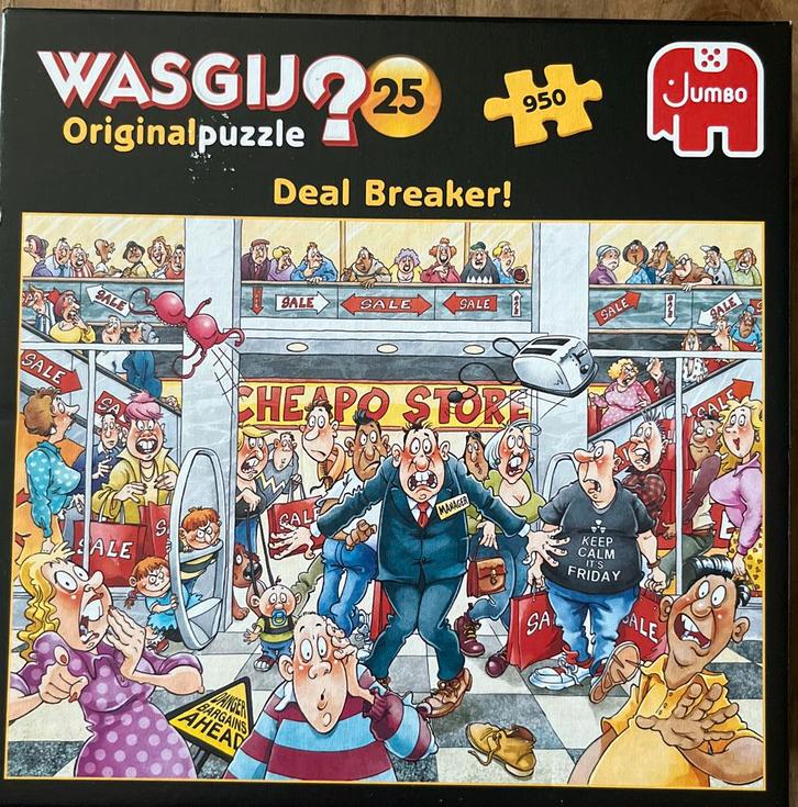 Wasgij Original 25 - Deal Breaker! Puzzel 950 stukjes, Hobby en Vrije tijd, Denksport en Puzzels, Zo goed als nieuw, Legpuzzel