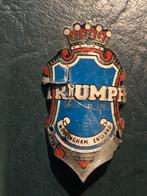 BALHOOFDPLAATJE TRIUMPH CYCLE CO LTD NOTTINGHAM ENGLAND, Verzamelen, Merken en Reclamevoorwerpen, Verzenden, Gebruikt
