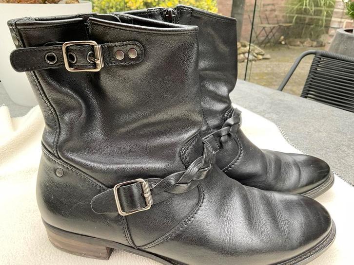 Zwarte leren enkellaarsjes Paul Green dames maat 41 details!, Kleding | Dames, Schoenen, Lage of Enkellaarzen, Zwart, Ophalen of Verzenden