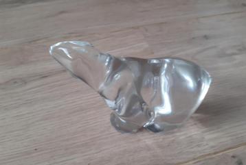Helder Hadeland glas ijsbeer - press-papier beschikbaar voor biedingen