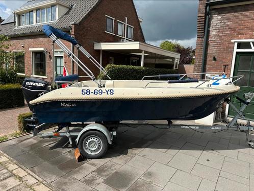 Complete sloep/console boot met 25 pk motor & trailer, Watersport en Boten, Sloepen, Zo goed als nieuw, 10 tot 30 pk, Buitenboordmotor