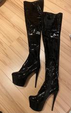 Lak laarzen, Hoge laarzen, Zwart, Ophalen of Verzenden, Zo goed als nieuw