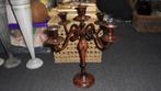 bruin metalen 5 arms kandelaar H41cm, Huis en Inrichting, Woonaccessoires | Kandelaars en Kaarsen, Gebruikt, Ophalen of Verzenden