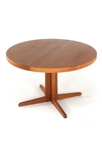 Ronde 2x verlengbare Deense eettafel vintage Deens beschikbaar voor biedingen