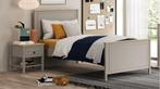 Sento 1-persoonsbed - 90x200 - Grijs met lichteiken